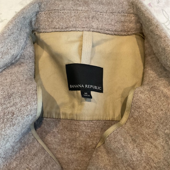 Banana Republic Over Sized Wool Shirt Coat Jacket size Medium - Picture 3 of 8